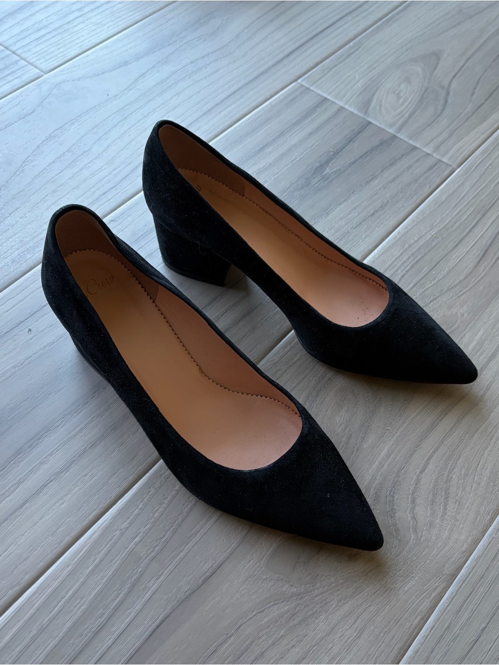 Jcrew Black Suede Heels